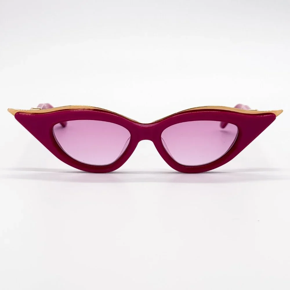 NEW VALENTINO V-GOLDCUT VLS-114D PINK WOMEN CAT EYE SUNGLASSES VALENTINO